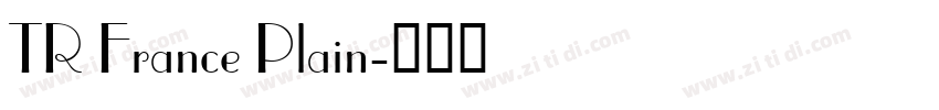 TR France Plain字体转换
